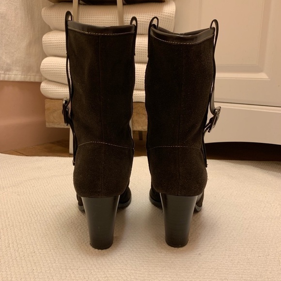 𝅺nine & Co JJHayzel Brown Suede Heeled Boots - Picture 4 of 8